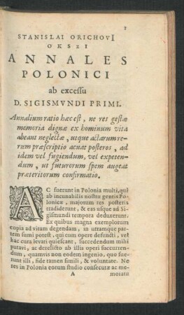 Annales Polonici ab excessu D. Sigismundi Primi.
