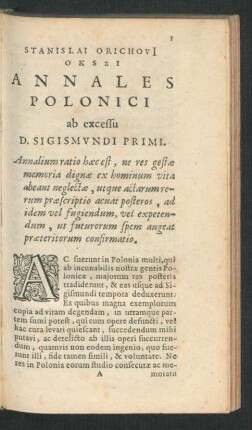 Annales Polonici ab excessu D. Sigismundi Primi.