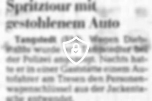 Spritztour mit gestohlenem Auto