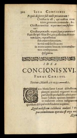 Idea Concionis XVI.