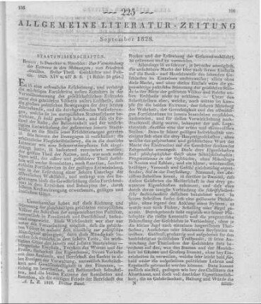 Ancillon, J. P. F.: Zur Vermittlung der Extreme in den Meinungen. T. 1. Geschichte und Politik. Berlin: Duncker & Humblot 1828