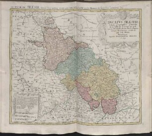 Ducatus Silesiae Tabula geographica generalis = Le Duché De Silesie
