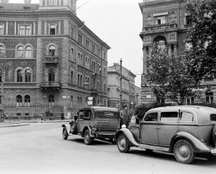 Budapest, der Magyare : Wohnhaus der Rentenanstalt der Staatsbahnen