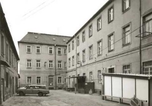 Dresden-Neustadt, Bautzner Straße 15. Wohnhaus mit Kronen-Apotheke (um 1892, 1897/1908). Hinterhaus, Hofansicht