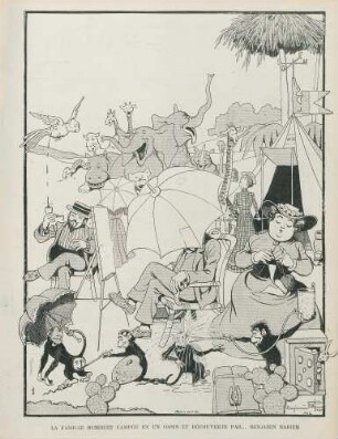 La famille Humbert campée en un oasis et découverte par.... Benjamin Rabier