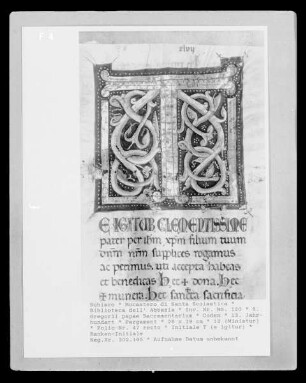 S. Gregorii papae Sacramentarium — Initiale T (e igitur), Folio 47 recto