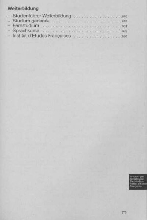 Weiterbildung