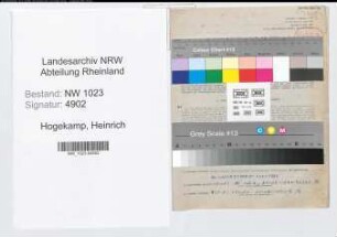 Entnazifizierung Heinrich Hogekamp , geb. 28.07.1902 (Kaufm.Angest.)