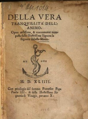 Della vera tranquillità dell'animo