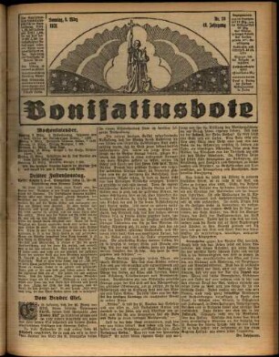 Erste Ausgabe vom Sonntag, den 08. März 1931.