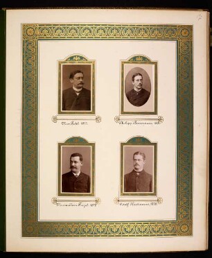 Max Puhl. 1877, Philipp Boissevain. 1878, Maximilian Fiegel. 1878, Adolf Hartmann. 1878