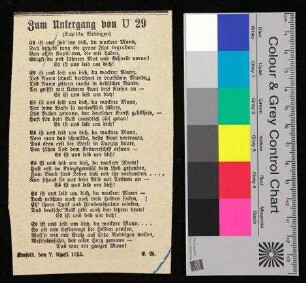 Zum Untergang von U 29
