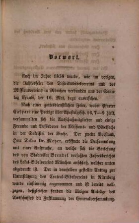Jahresbericht des Districts-Bibel-Vereins in dem Protestantischen Dekanate München, 1857/58
