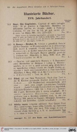 Illustrierte Bücher. XVII. Jahrhundert (Nr. 511 - 528a)