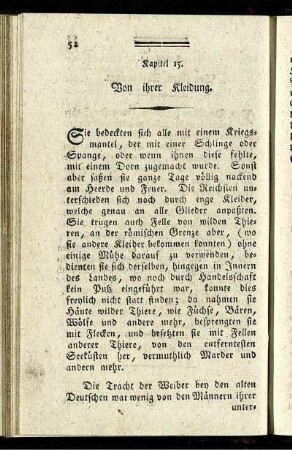 Kapitel 15. Von ihrer Kleidung.