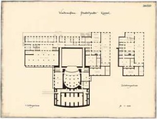 Staatstheater Kassel: Grundriss 1. UG, Zwischengeschoss 1:200
