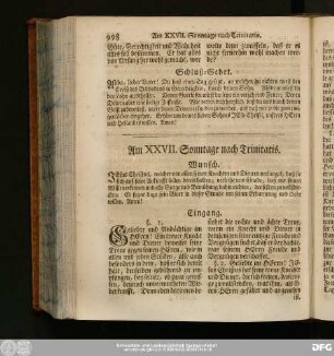 Am XXVII. Sonntage nach Trinitatis.