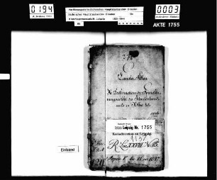 Konfirmation der Spezialinnungsartikel des Schneiderhandwerks