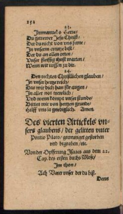 Des vierten Artickels unsers glaubens/ der gelitten unter Pontio Pilato ...