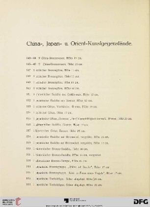 China-, Japan,- u. Orient-Kunstgegenstände (Nr. 343-500)