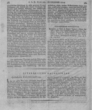 Lebens- Skizze des am 5. Julius 1823 verstorbenen H. Ambrosius Seyfried. Bamberg 1823