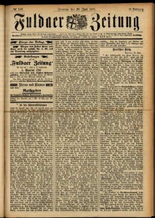 Ausgabe vom Sonntag, den 28. Juni 1891.