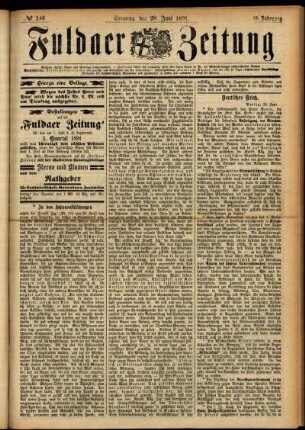 Ausgabe vom Sonntag, den 28. Juni 1891.