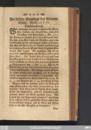 Am dritten Sonntage des Advents. Evang. Matth. 11, 2 - 10.