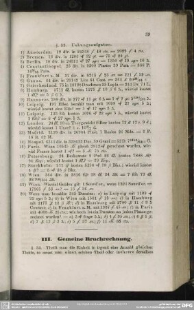 III. Gemeine Bruchrechnung