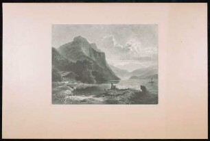 Landschaft am See in den Bergen