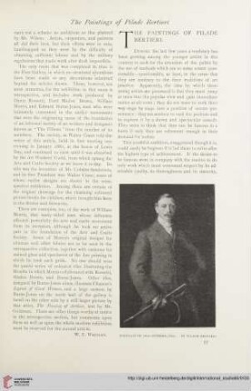 Vol. 60 (1916/1917) = No. 238: The paintings of Pilade Bertieri