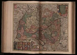 S. R. I. Sueviae Circulus et Ducatus : Comprehendens Wirtenbergi Ducatus, Augustanum et Constanciae Episcopatus, Abbatias Principales Kempten, Lindau et Buchau, Cum plurimus Particularibus, Praeposituram Princip. Elwangen Marchion. Baden et Burgou, Principatus Furstenberg, Hohenzollern Et Aursperg Comitatus Oetingen, Hohenberg Nellenburg, Koningseck, Montfort, Zultz, Hohen-Ems, Rechberg, Waldpurg, Pappenheim, etc., Ditionem Fuggerorum, Baronatus justingen et Gerolseck, cum 31 Urbibus Imperialibus ; Cum Priv. Poten. D. Ordin. Holl. Westfrisiaeque