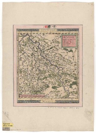 Tafel X : Karte vom Markgrafentum Meißen, 1:840 000, Kupferstich, 1578 : Vollst. Aufnahme der Originalkt. unter Objektnr. 70403111