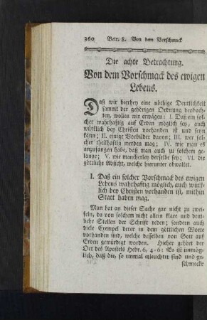 Die achte Betrachtung.