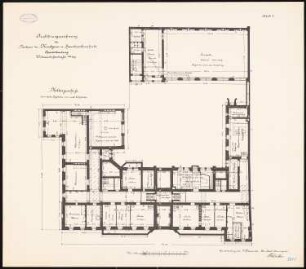 Kunstgewerbe- und Handwerkerschule, Berlin-Charlottenburg: Grundriss Kellergeschoss 1:100