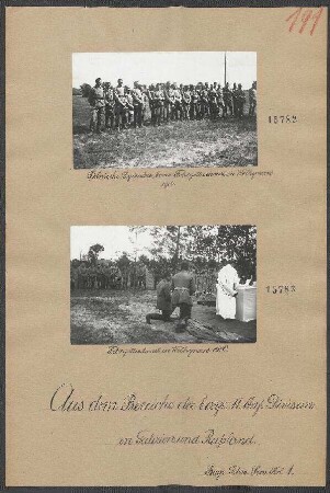 In Galizien und Rußland: Feldgottesdienst in Wolhynien 1916