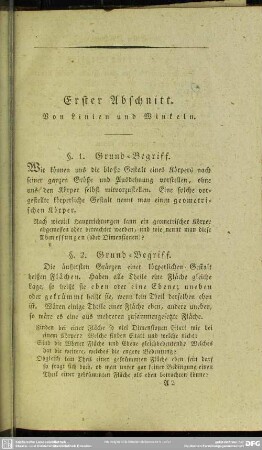 Erster Abschnitt. Von Linien und Winkeln