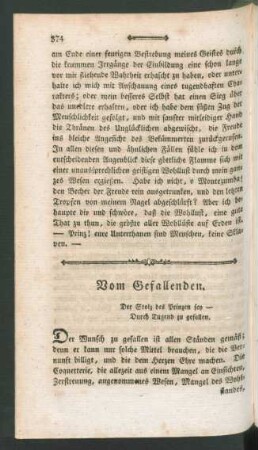 Vom Gefallenden
