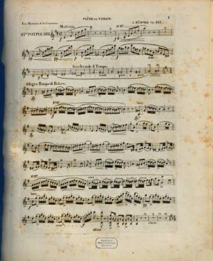 65me potpourri pour piano et flûte ou violon sur des motifs de l'opéra Les diamans de la couronne, musique de D. F. E. Auber : op. 313