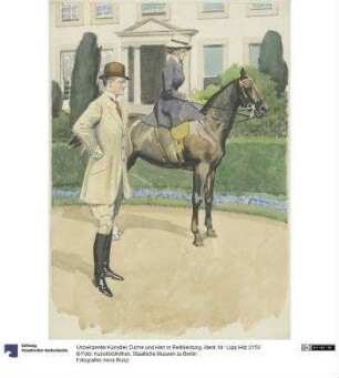Dame und Herr in Reitkleidung