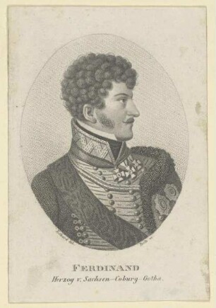 Bildnis des Ferdinand v. Sachsen-Coburg-Gotha