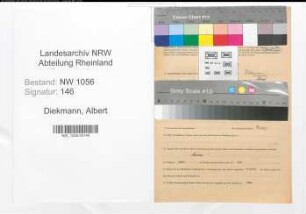 Entnazifizierung Albert Diekmann , geb. 04.05.1900 ()