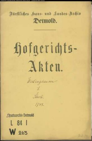 Wistinghausen, Joh. Dietr., Kaufmann gegen Hans Christian Stock zu Matorf - Schuldforderung