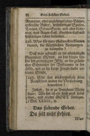 Das siebende Gebot.