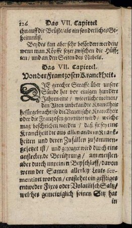 Das VII. Capittel. Von der frantzosen Kranckheit.