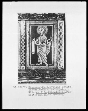 Tragaltar des heiligen Mauritius — Schmalseite mit den Propheten Amos, Micheas und Naum — Der Prophet Naum