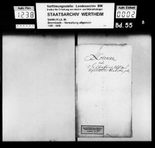 Notamina, was die wertheimischen Räte und Registratoren verrichten sollen s.a.