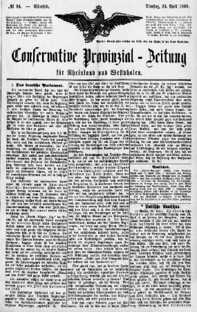 Conservative Provinzial-Zeitung für Rheinland und Westphalen