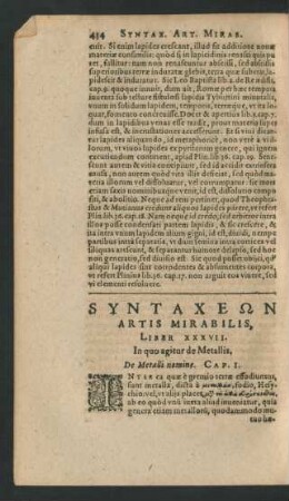 Syntaxeōn Artis Mirabilis, Liber XXXVII.