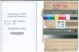 Entnazifizierung Peter Rongelraths , geb. 07.04.1897 (Kassierer)